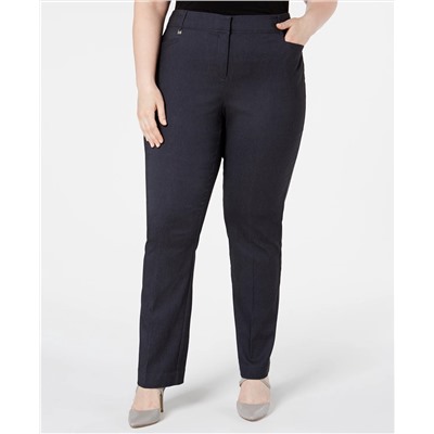 JM Collection Plus & Petite Plus Size Tummy Control Curvy-Fit Pants, Created for Macy's