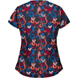 UA Flutter Flattery Navy Scrub Top