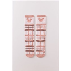 Calcetines largos pelo print cuadros Mickey