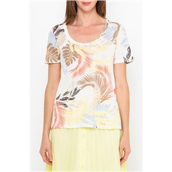 Camiseta de lino Amarillo y rosa