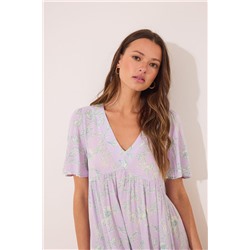 Vestido midi estampado viscosa