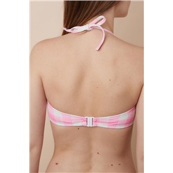 Sujetador de biquini Pretty Blanco y rosa