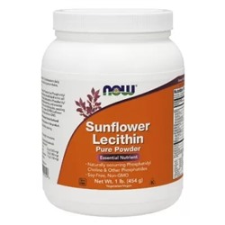 NOW Sunflower Lecithin Pure Powder (454 гр)