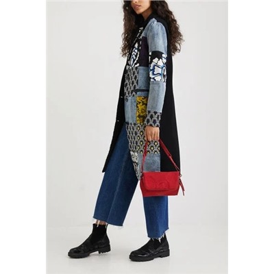Abrigo patch denim