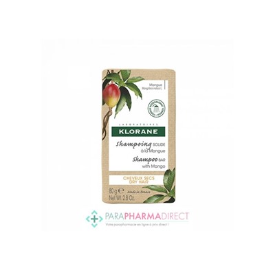 Klorane Beurre de Mangue Shampooing Solide Nutrition 80g