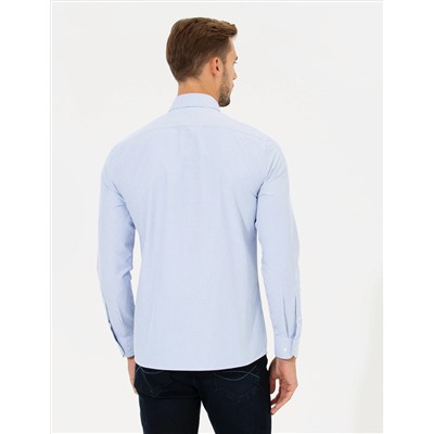 Açık Mavi Slim Fit Uzun Kollu Gömlek