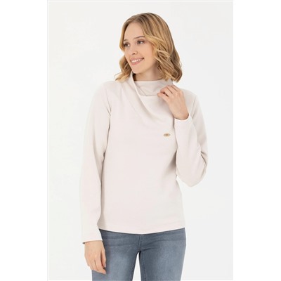 Kadın Taş Dik Yaka Sweatshirt