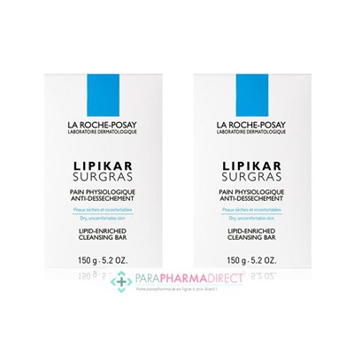 La Roche Posay Lipikar Surgras Pain Physiologique Anti-Dessechement 2x150gLot  × 2