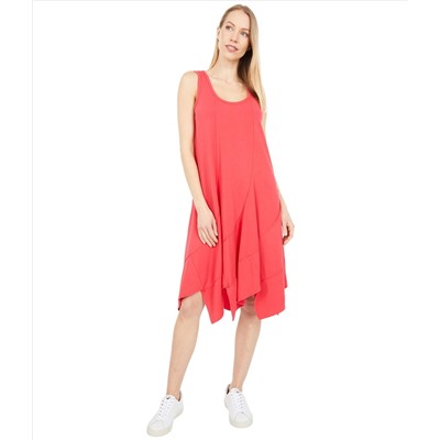 Mod-o-doc  Cotton Modal Spandex Jersey Swirl Seam Tank Dress