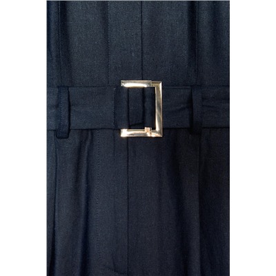 HALTER NECK JUMPSUIT WITH LINEN BLEND BELT