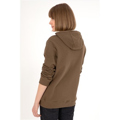 Erkek Haki Basic Sweatshirt