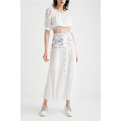 Falda larga paisley