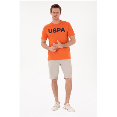 Erkek Regular Fit Bisiklet Yaka Nar Çiçeği Basic Tişört