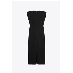 ZW COLLECTION MIDI DRESS WITH PADDED SHOULDERS