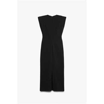 ZW COLLECTION MIDI DRESS WITH PADDED SHOULDERS