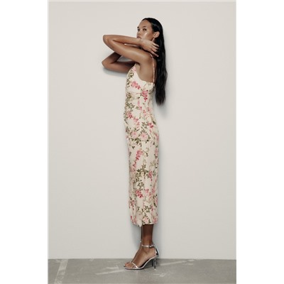 VESTIDO MIDI ESTAMPADO FLORAL