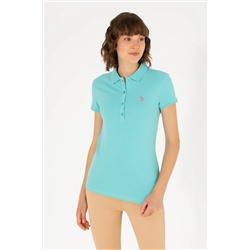 Kadın Mint Basic Polo Yaka Tişört