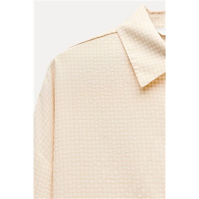 ZW COLLECTION MULTI-WAY CHECK SHIRT