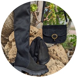 Ab.Zapatos Botas-medias 22 Negro+AB.Z PELLE Djuli ser (410)  negro АКЦИЯ