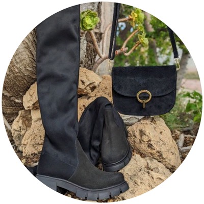 Ab.Zapatos Botas-medias 22 Negro+AB.Z PELLE Djuli ser (410)  negro АКЦИЯ