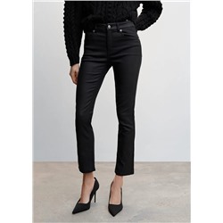 Jeans rectos encerados -  Mujer | MANGO OUTLET España
