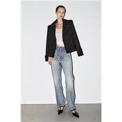 ZW COLLECTION STRAIGHT-LEG MID-RISE JEANS