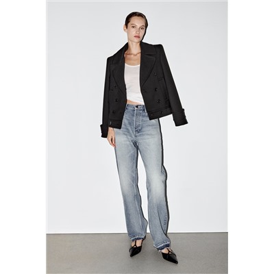 ZW COLLECTION STRAIGHT-LEG MID-RISE JEANS