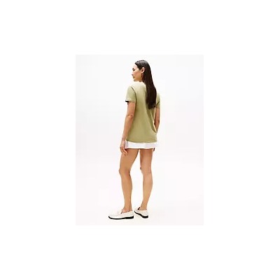 Embroidered Flag Stripe Logo T-Shirt