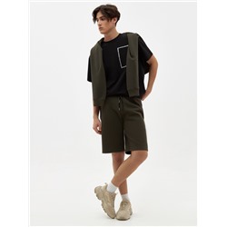 Комфортные трикотажные шорты BROMUS из фактурного хлопка