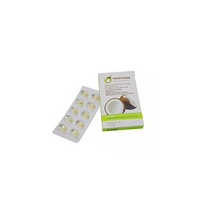 Кокосовое масло в мягких капсулах от Tropicana 10 шт / Tropicana cold pressed coconut oil 10 caps