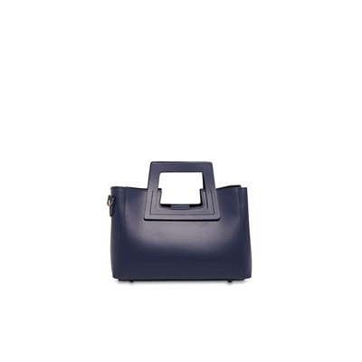 Bolso de piel y neceser Jini Azul marino
