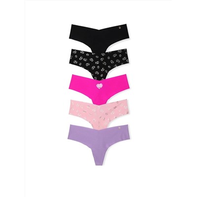 5-Pack No-Show Thong Panties
