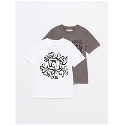 PACK OF 2 PRINTED T-SHIRTS