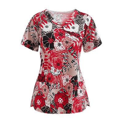 BIO Scrubs Wilder Side Print Top