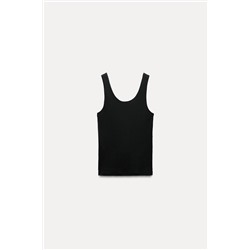 MERCERISED THREAD RIBBED T-SHIRT