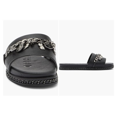 Basia Charm Chain Slide Sandal (Women)
