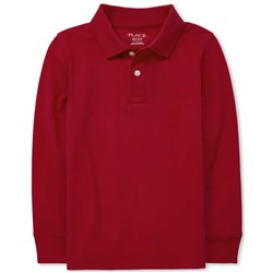 Boys Uniform Long Sleeve Pique Polo