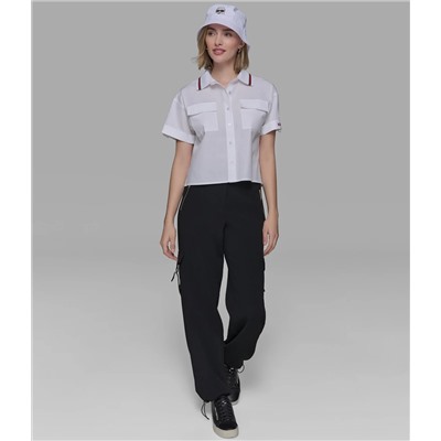 SHORT SLEEVE PIPED CAMP POPLIN SHIRT