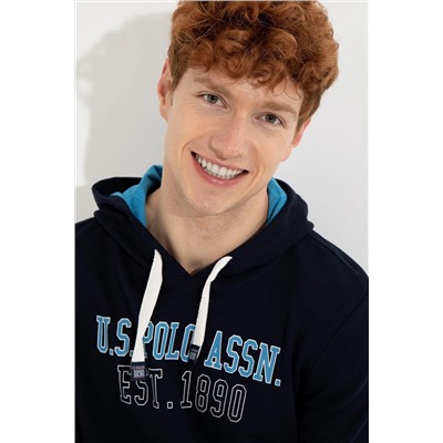 Erkek Lacivert Kapüşonlu Sweatshirt