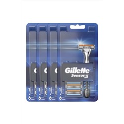 Gillette, Sensor3 Makine 6 Yedek X 4 Adet