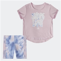 ALLOVER PRINT BIKE SHORTS SET