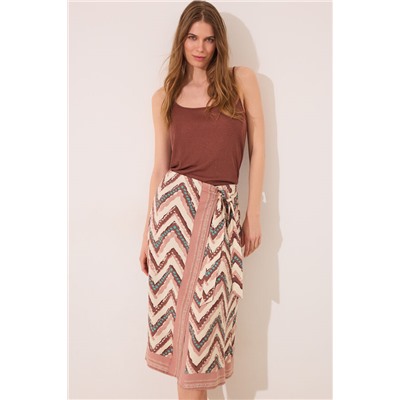 Pareo midi estampado tribal
