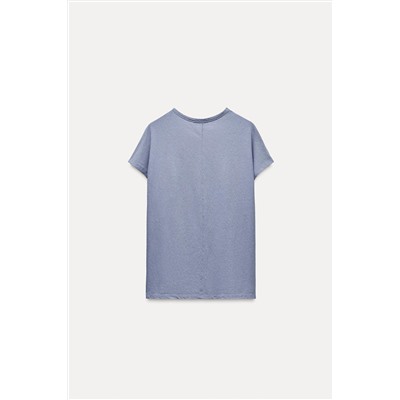 LINEN AND COTTON BLEND T-SHIRT