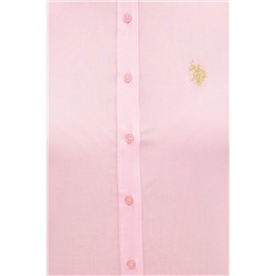 Kadın Pembe Uzun Kollu Basic Gömlek