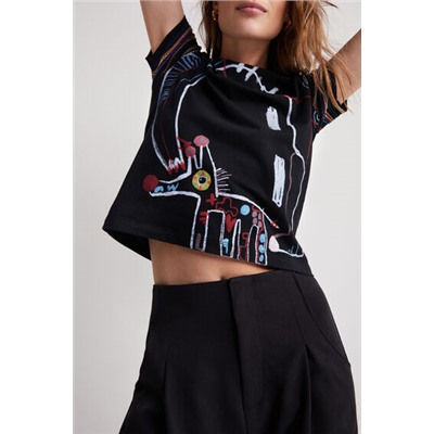 Camiseta manga tricot