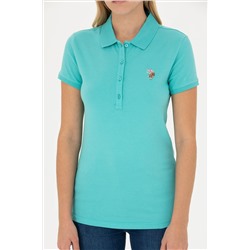 Kadın Mint Polo Yaka Tişört