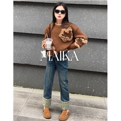 Кофейный свитер для девочек