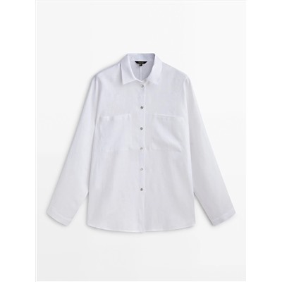 CAMISA 100% LINO BOLSILLOS