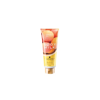 Японское молочко для тела Aroma Resort "Happy sweet peach" с ароматом персика от Kracie 220 гр / Kracie Aroma Resort Body Milk Happy Sweet Peach 220g