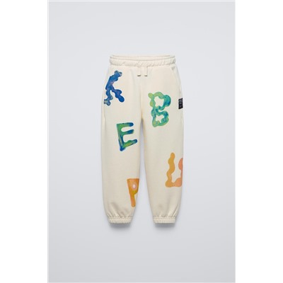 LETTER PRINT JOGGERS